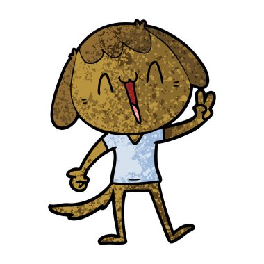 Çizgi film köpeğinin vektör çizimi