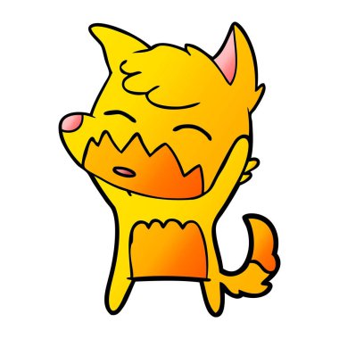 Tilki çizgi film karakteri vektör çizim