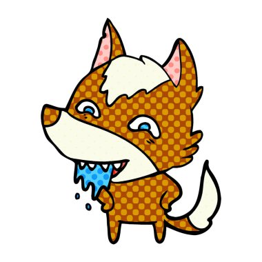 Tilki çizgi film karakteri vektör çizim