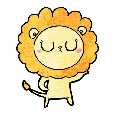 Çizgi film aslanının vektör çizimi