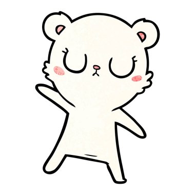 Kutup Ayısı Çizgi Filminin Vektör İllüstrasyonu