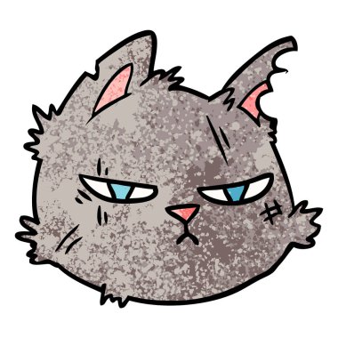 çizgi film sert kedi yüz