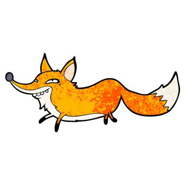 sevimli çizgi kurnaz tilki