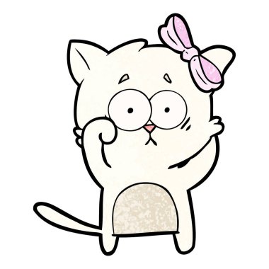 Çizgi film kedisinin vektör çizimi