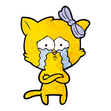 Çizgi film kedisinin vektör çizimi