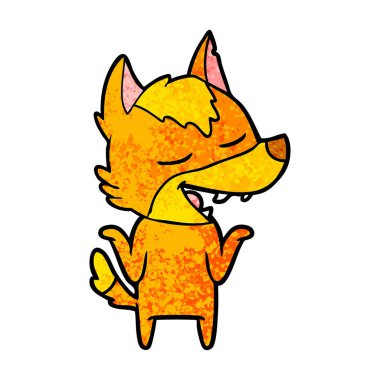 Tilki çizgi film karakteri vektör çizim