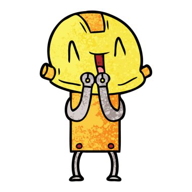 Çizgi film robotunun vektör çizimi