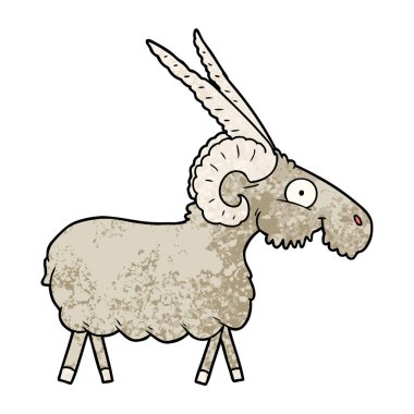 Çizgi film Keçisinin Vektör İllüstrasyonu