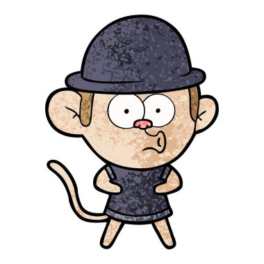 Çizgi film maymununun vektör çizimi