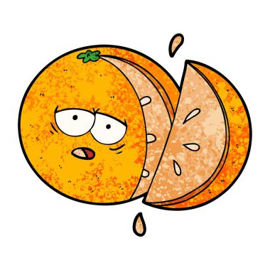 çizgi film turuncu vektör çizim