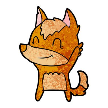 Tilki çizgi film karakteri vektör çizim