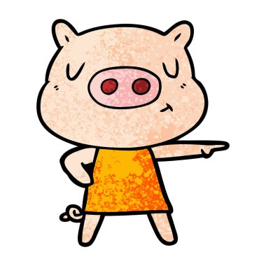 çizgi film içerik domuz elbise işaret içinde