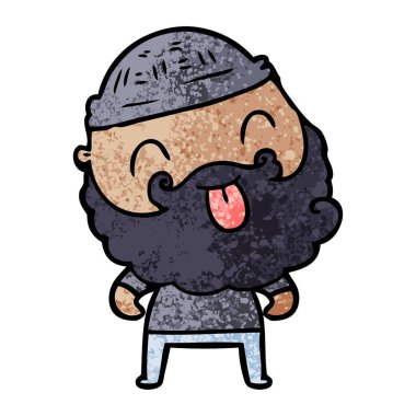 Hipster Man Vektör İllüstrasyonu