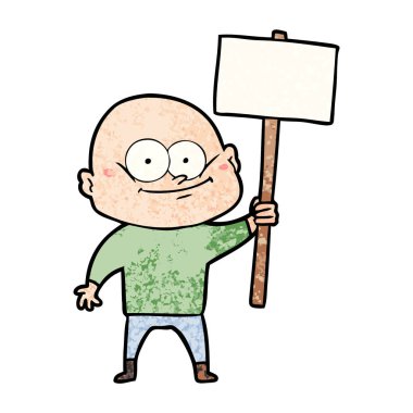 Tablet vektör illüstrasyonlu adam