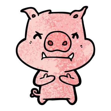 Çizgi film domuzunun vektör çizimi