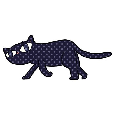 Çizgi film kedisinin vektör çizimi