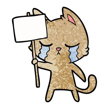 Çizgi film kedisinin vektör çizimi