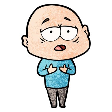 yorgun kel adam çizgi film