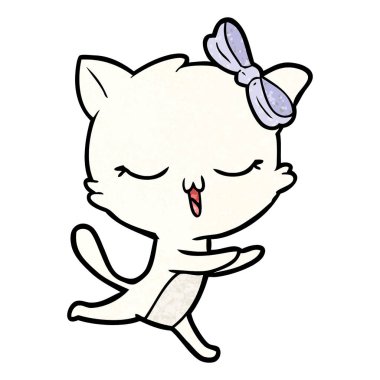 kafa yay ile karikatür kedi