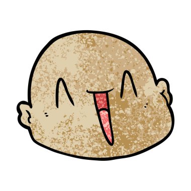 vektör çizim karikatür kel adam