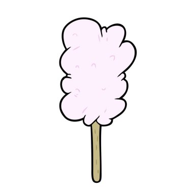 vektör çizim tasarım karikatür tatlı şeker üzerinde sopa üzerinde izole beyaz arka plan 