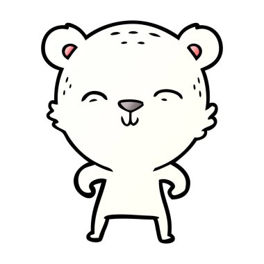 Kutup Ayısı Çizgi Filminin Vektör İllüstrasyonu