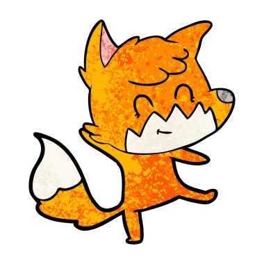 vektör çizim karikatür dostu Fox