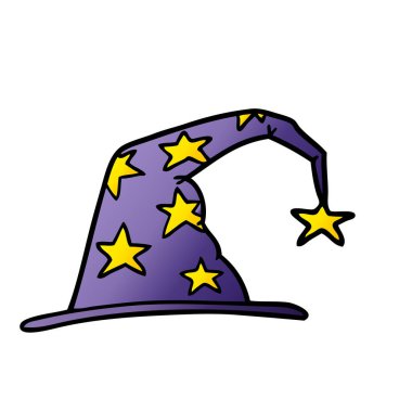 vektör çizim karikatür Sihirbazı şapka