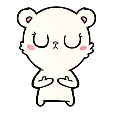 Kutup Ayısı Çizgi Filminin Vektör İllüstrasyonu