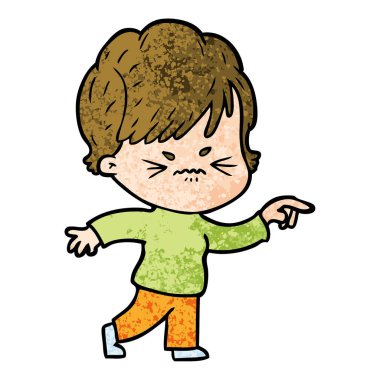 vektör çizim karikatür sinir bozucu kadın