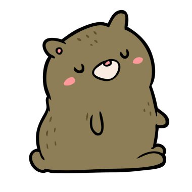 Çizgi film ayısının vektör çizimi