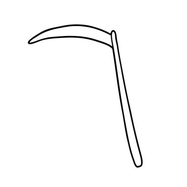 vektör çizim karikatür tırpan