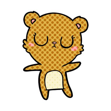 ayı çizgi film karakteri vektör çizim 