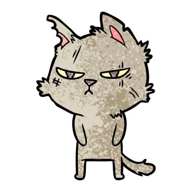 Çizgi film kedisinin vektör çizimi