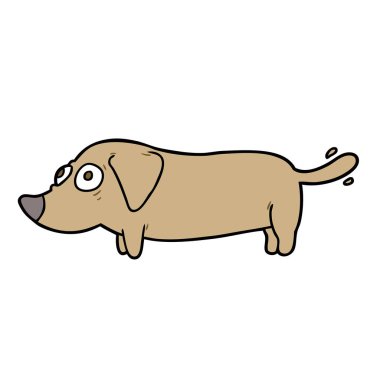 Çizgi film köpeğinin vektör çizimi