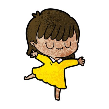 Çizgi filmdeki kadının vektör çizimi