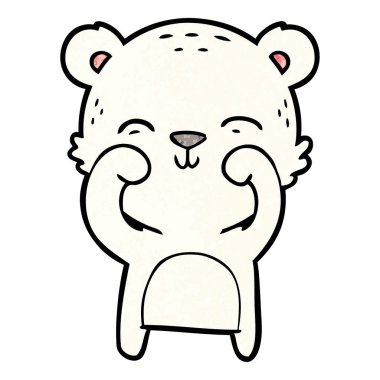 Kutup Ayısı Çizgi Filminin Vektör İllüstrasyonu