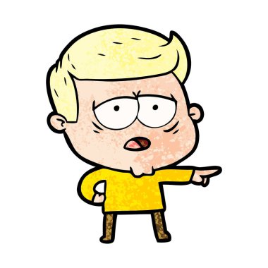 vektör çizim karikatür dostum yorgun