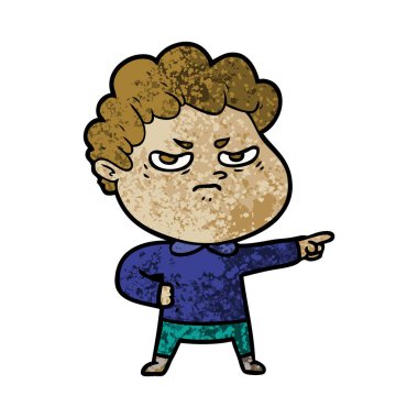 vektör çizim karikatür kızgın adam