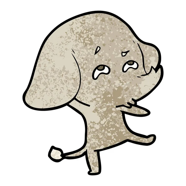 Vektorillustration Des Cartoon Elefanten — Stockvektor
