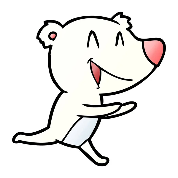 Vector Illustration Polar Bear Cartoon — 스톡 벡터