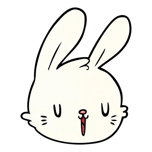 漫画ウサギ顔のベクトル イラスト — ストックベクタ