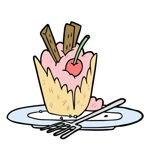 Vectorillustratie Van Cartoon Lekker Dessert — Stockvector