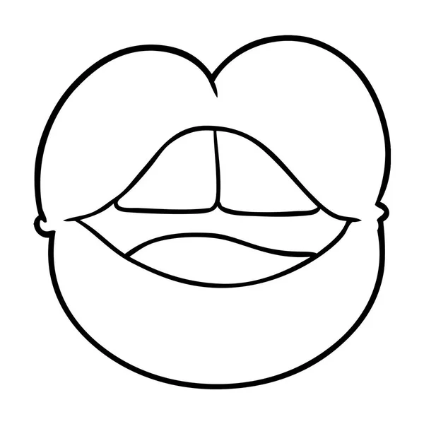 Illustration Vectorielle Des Lèvres Pleines Dessin Animé — Image vectorielle
