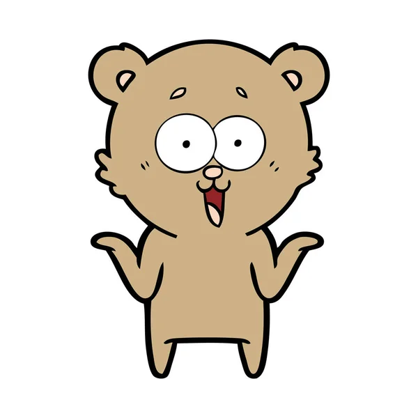 Vector Ilustración Oso Dibujos Animados Chraracter — Archivo Imágenes Vectoriales