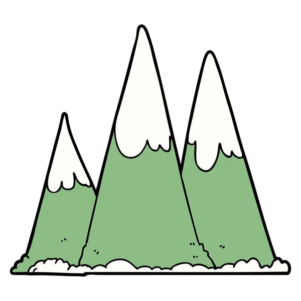 Ilustración Vectorial Las Montañas Dibujos Animados — Archivo Imágenes Vectoriales