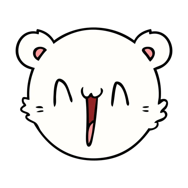 Векторна Ілюстрація Щасливого Полярного Ведмедя Мультфільм — стоковий вектор