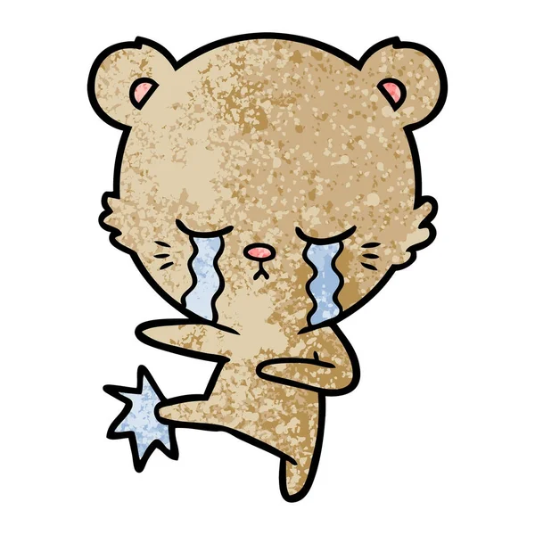 Κλάμα Chraracter Κινούμενα Σχέδια Αρκούδα — Διανυσματικό Αρχείο