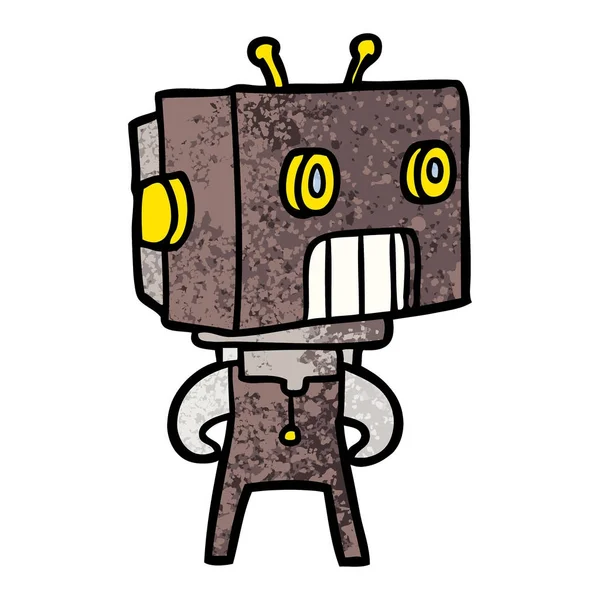 Vector Illustratie Van Cartoon Robot — Stockvector