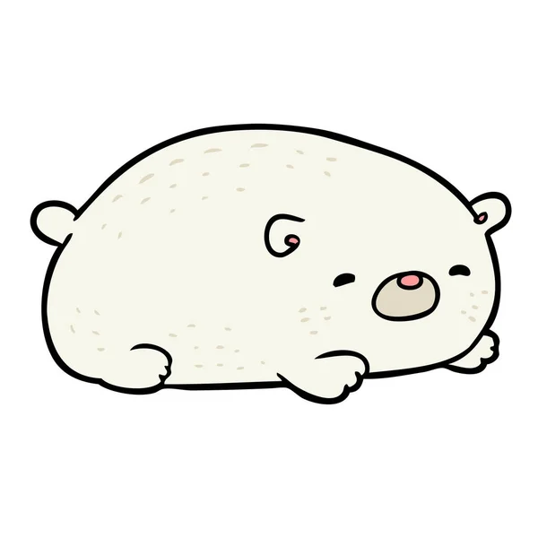 Cute Cartoon Polar Bear — Stockvector